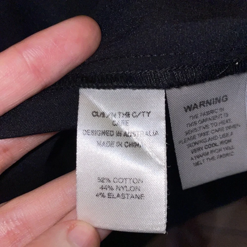 Cue Fit and Flare Black Dress with Front Zip - Picture 4 of 5